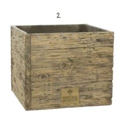Woodlodge 37cm Heritage Oak Square Planter -Garden Bloom Sales Store 5021346487725 3
