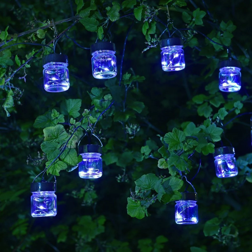 Smart Solar 10 Firefly LED Opal Jar String Lights 3 Smart Solar 10 Firefly LED Opal Jar String Lights - Image 3