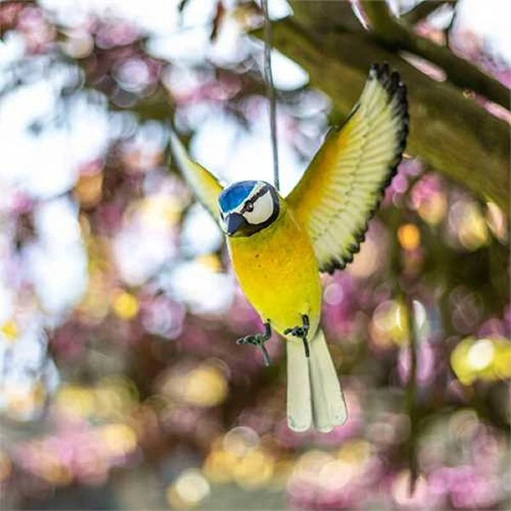 La Hacienda Hanging Metal Blue Tit In Flight 2 La Hacienda Hanging Metal Blue Tit In Flight - Image 2