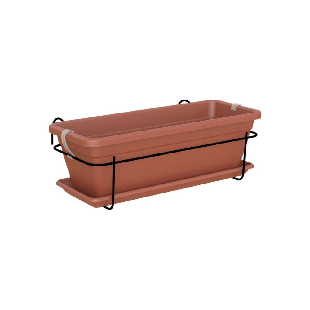 Artevasi 50cm Terracotta Venezia Plant Box Balcony Kit 1 Artevasi 50cm Terracotta Venezia Plant Box Balcony Kit