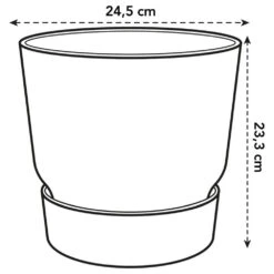 Elho 25cm Leaf Green Greenville Round Planter -Garden Bloom Sales Store 8711904332433 3