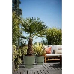 Elho 25cm Leaf Green Greenville Round Planter -Garden Bloom Sales Store 8711904332433 4
